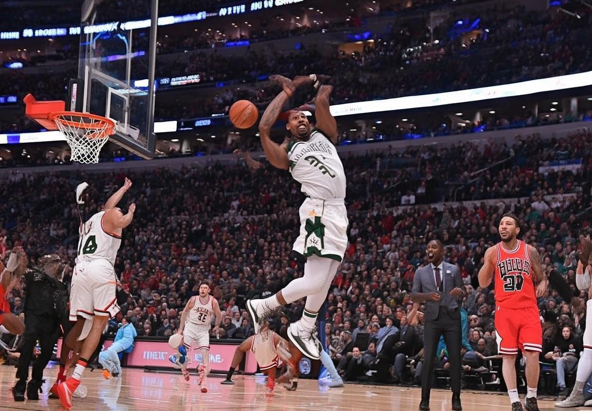 雄鹿队扬尼斯·德托昆博扣篮引发争议，密尔沃基雄鹿队与芝加哥公牛队爆发激烈比赛冲突